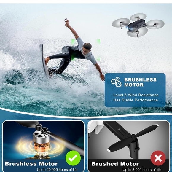 Black Foldable Drone with Camera - Picture 6 of 6